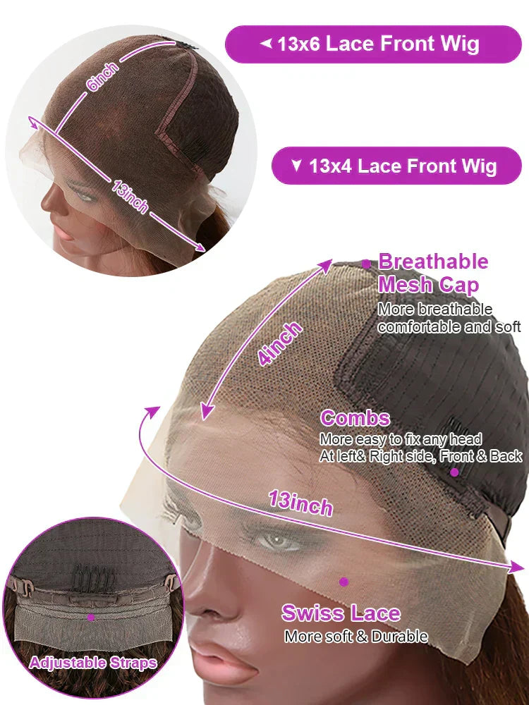 Chocolate Brown Hd Lace Frontal Curly Wigs